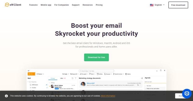 eM Client, client mail desktop complet proche d'Outlook