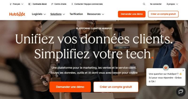 HubSpot, plateforme CRM et marketing