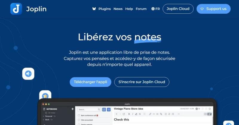 Joplin, application de prise de notes open source