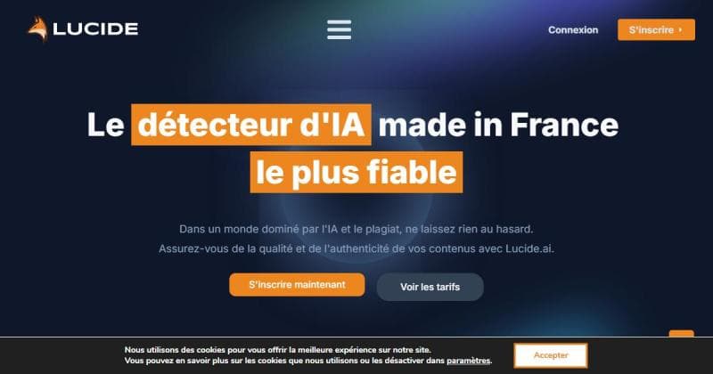 Interface de Lucide AI, assistant d'écriture IA français