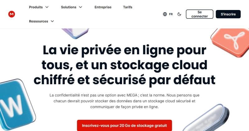 Mega, service de stockage cloud chiffré avec 20 Go gratuits