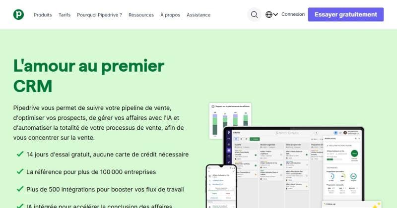 Pipedrive, CRM de gestion de pipeline commercial