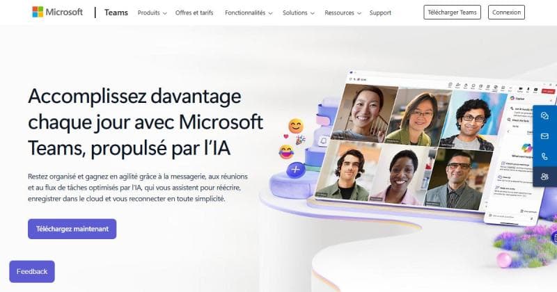 Microsoft Teams, plateforme de collaboration et visioconférence