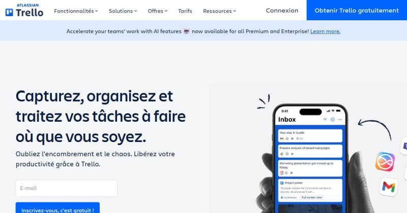 Trello, outil de gestion de projet en kanban