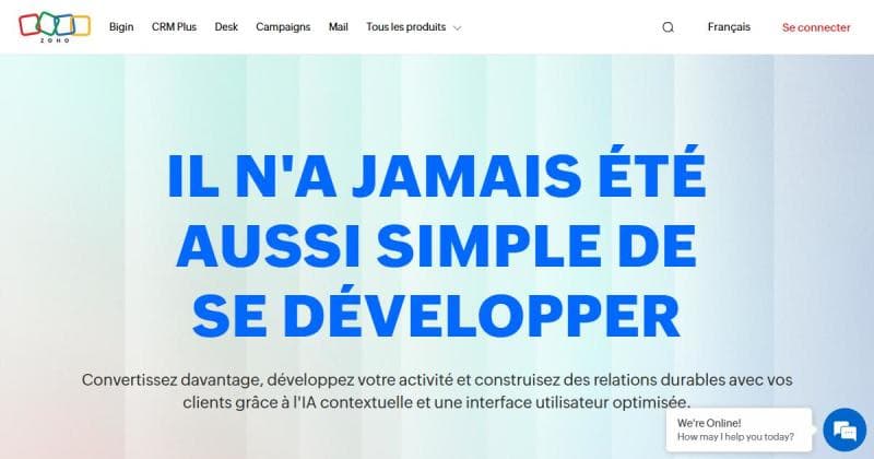 Zoho CRM, logiciel de gestion de la relation client